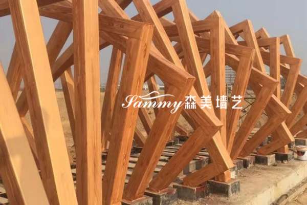 石家莊欒城區(qū)衡井公路鋼構(gòu)木紋漆項目